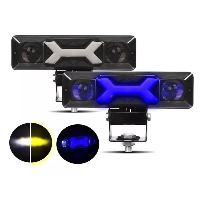 DIANSHENG - Par Exploradoras Led 4 Funciones 20.000 Lumens Carro Moto