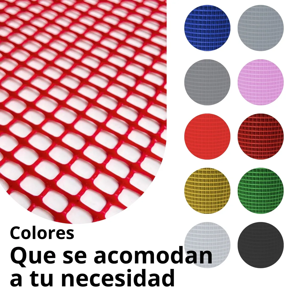 GENERICO - Malla Plástica Multiusos Reja 2mmX2mm 150cm Rollo 30mt Negra