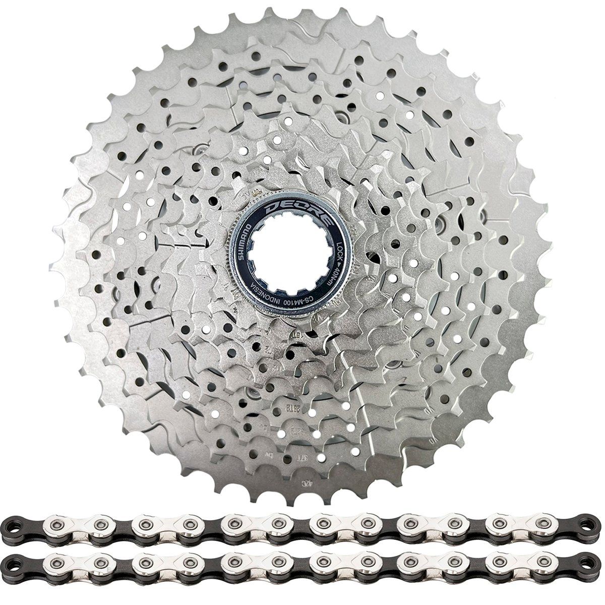 SHIMANO - Pacha Bicicleta Shimano Deore M4100 11-46 y Cadena Kmc X10