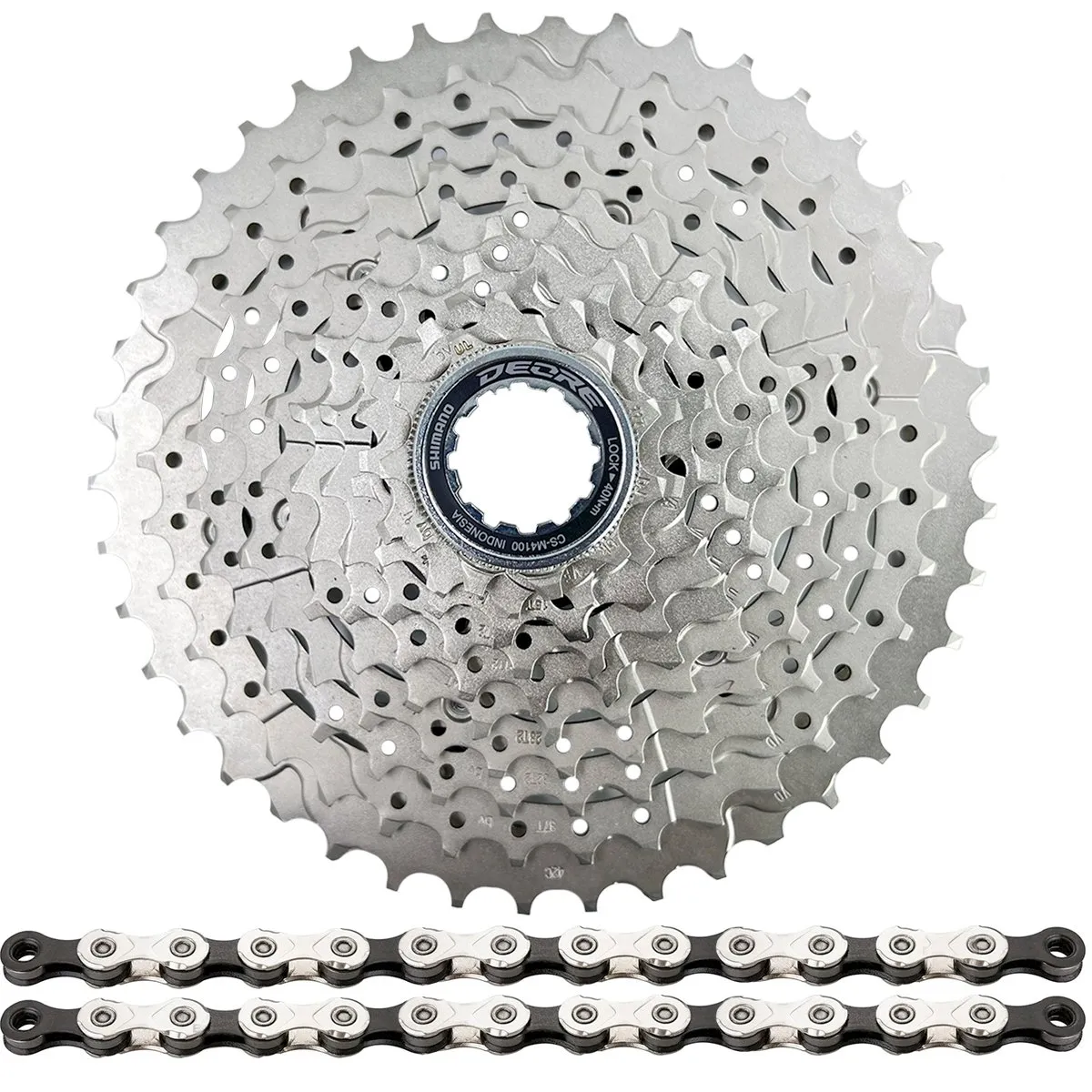 SHIMANO - Pacha Bicicleta Shimano Deore M4100 11-46 y Cadena Kmc X10