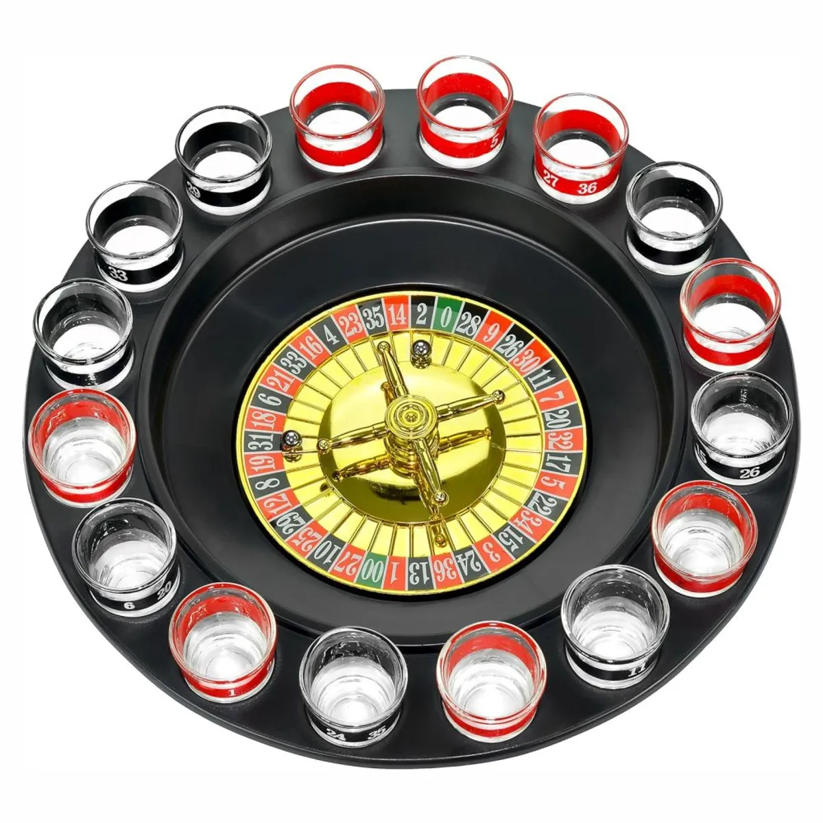 GENERICO - Ruleta Juego De Shots 16 Copas Glass Drinking