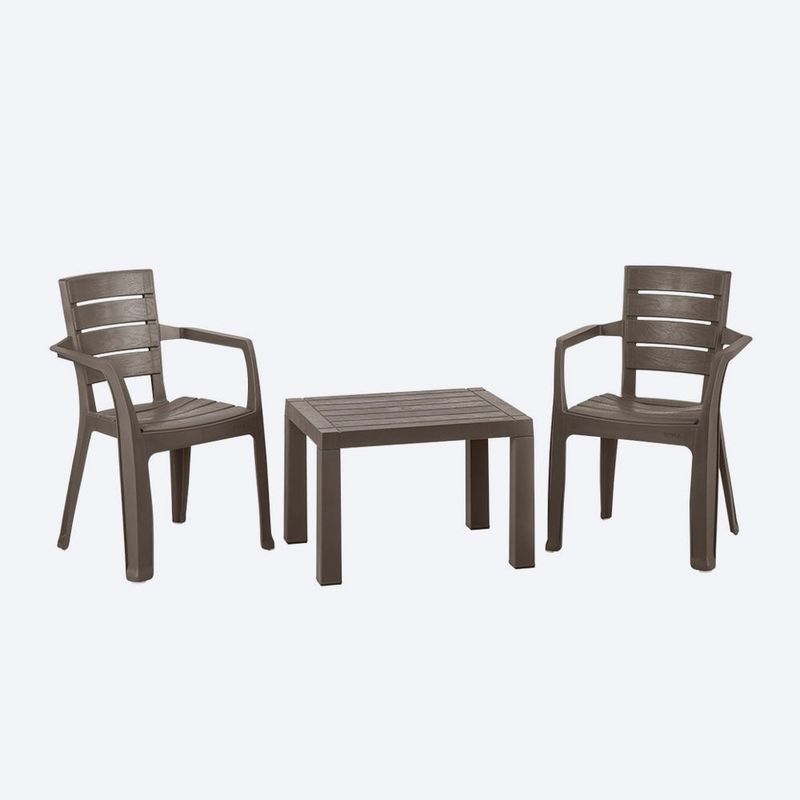 RIMAX - Combo Barú RIMAX (2 Sillas Con Brazos + 1 Mesa de Centro) - Mocca