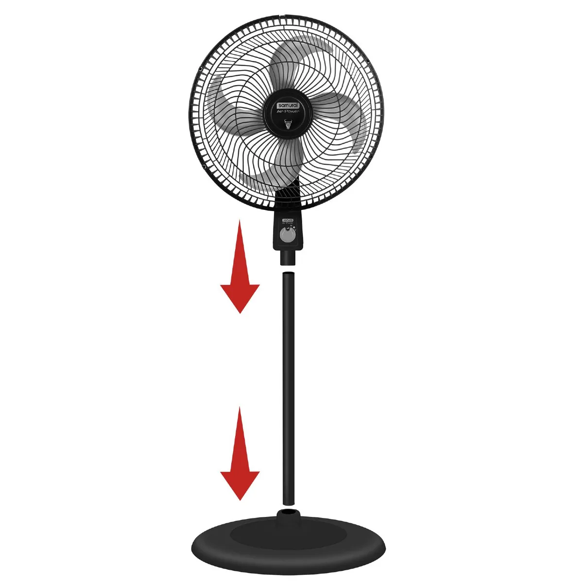 SAMURAI - Ventilador SAMURAI Air Power Pedestal Negro