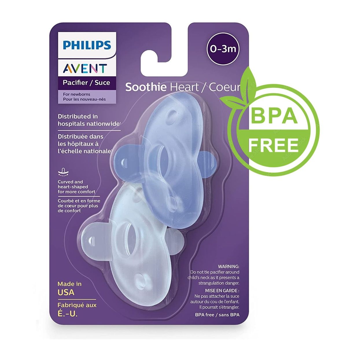 AVENT - Chupos Mamilas Entretencion Avent Soothie Corazon 0-3m Azul