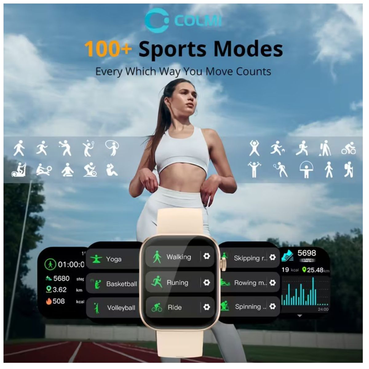 COLMI - Reloj Inteligente Mujer Colmi P71 Micrófono Altavoz Salud Smartwatch