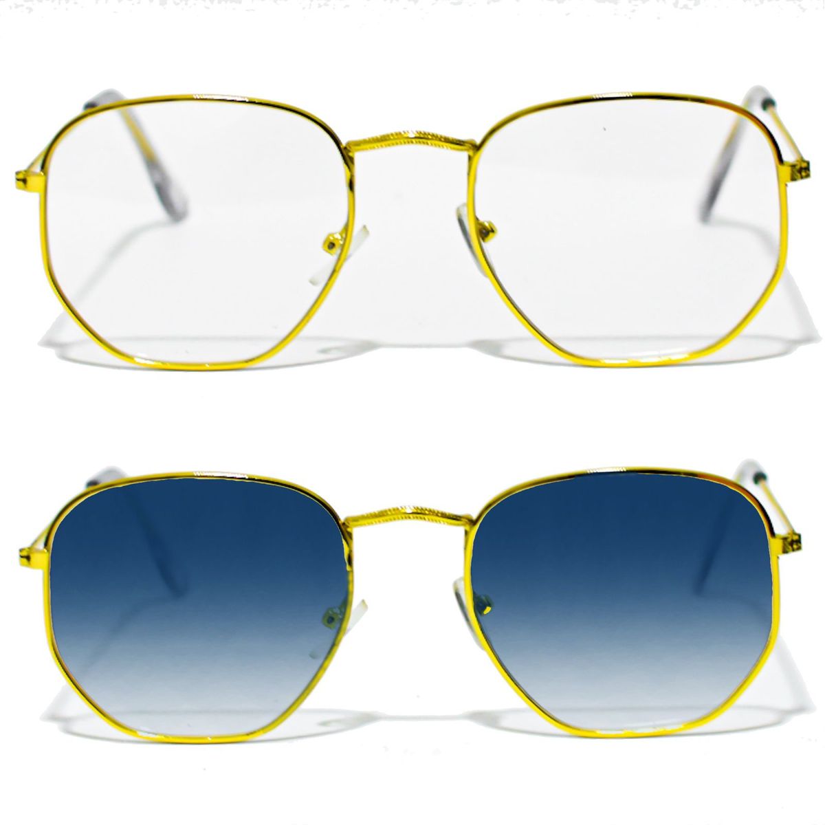 GENERICO - Gafas Fotocromaticas Anti Reflejo Hexagonales Unisex