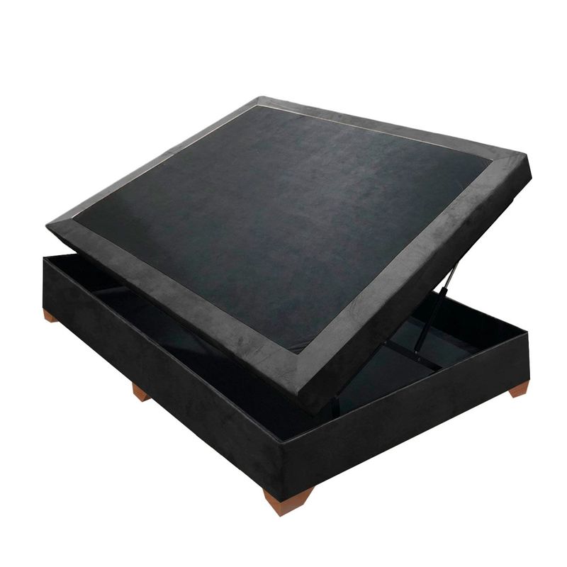 MAGIC CLASS - BASE CAMA BAÚL HIDRÁULICA 90X190 MICROFIBRA NEGRO
