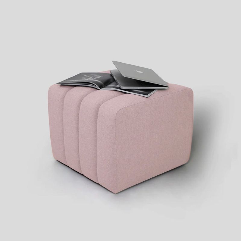 BANZAY - Puff Auxiliar Boston 55x55 - Rosa