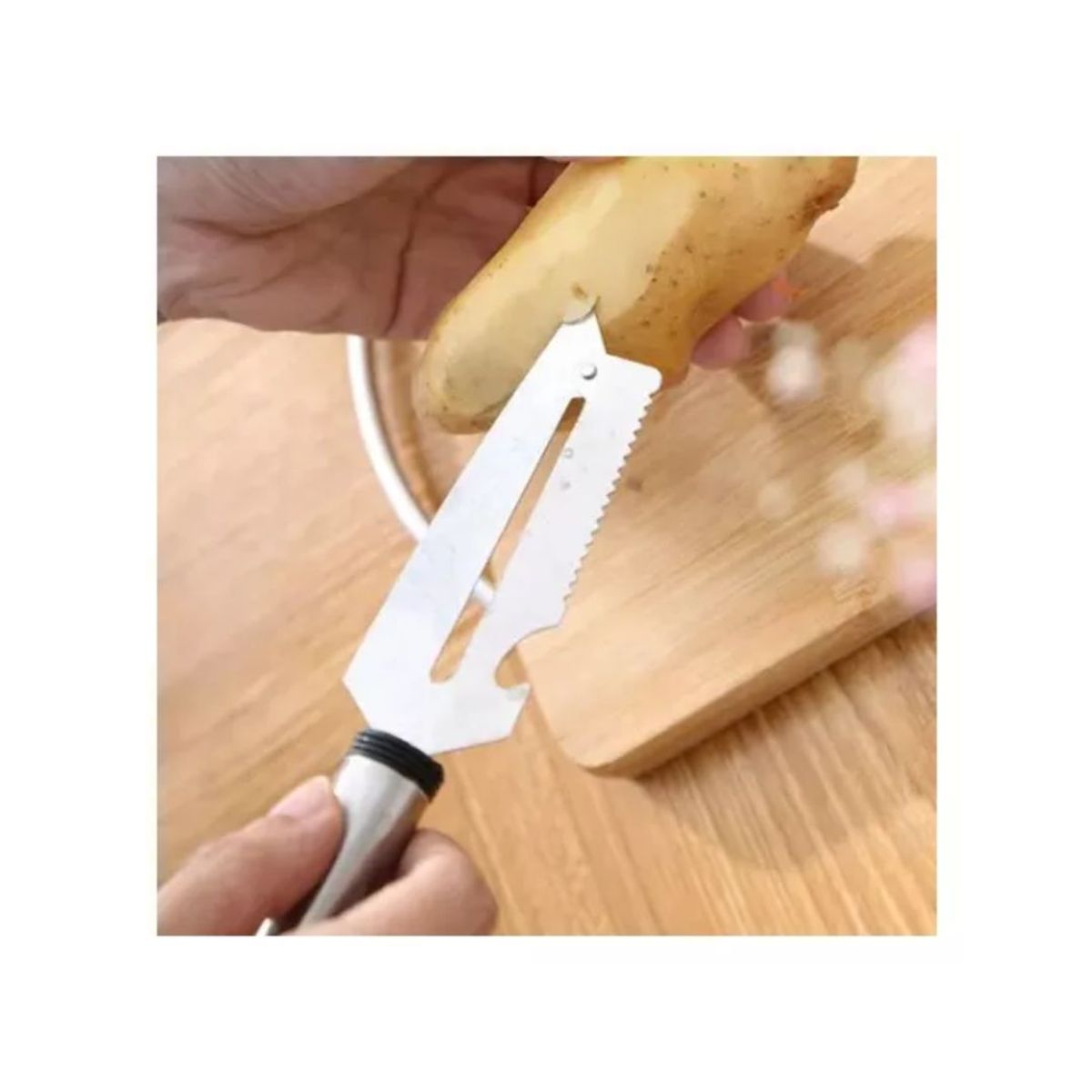 AFM - Cuchillo 4 En 1 Pelador Multifuncional Frutas Y Verduras