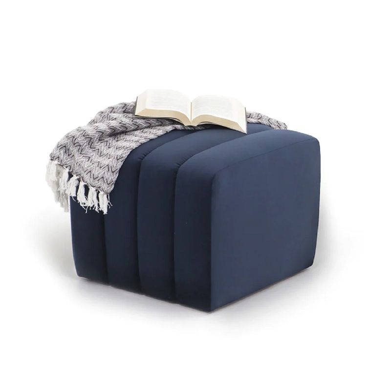 BANZAY - Puff Auxiliar Boston 55x55 - Azul