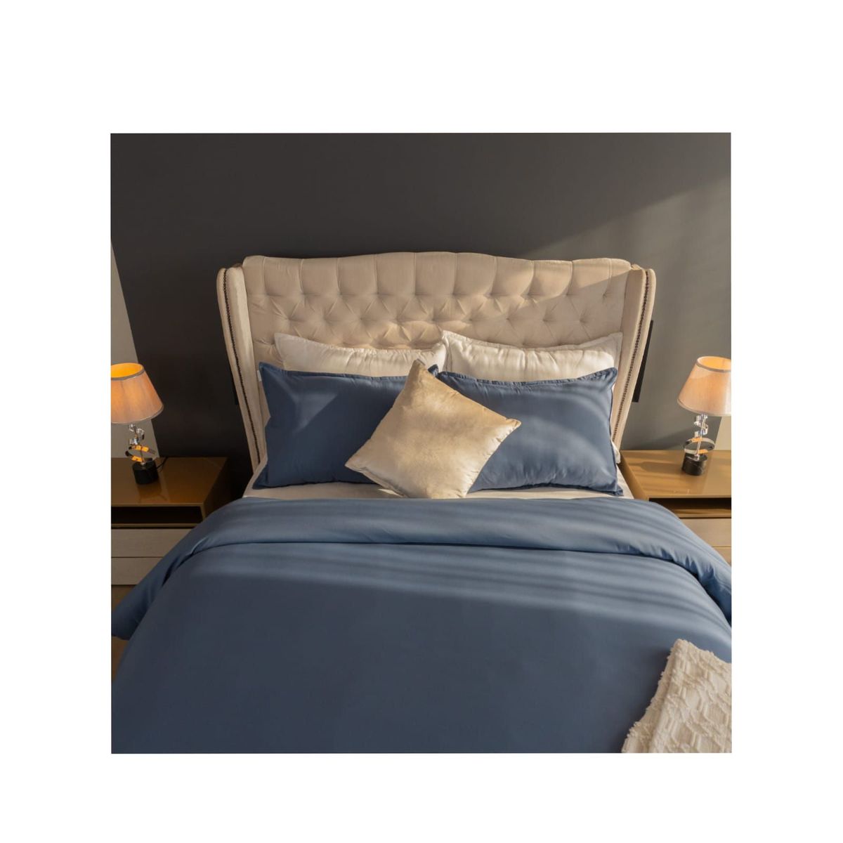 AMARE HOME - Duvet cover Cobalto Semidoble- Colección Pastello Color Azul