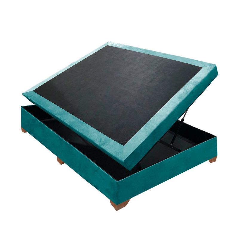 MAGIC CLASS - BASE CAMA BAÚL HIDRÁULICA 100X190 MICROFIBRA AZUL