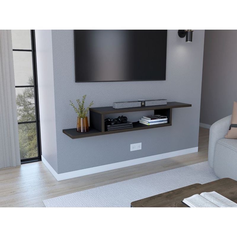 RTA DESIGN - Mesa Para Tv Flotante Dilix Negro Fantasía