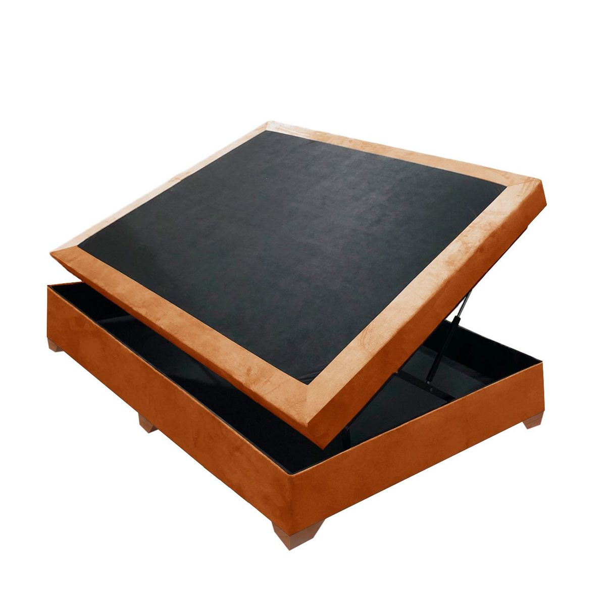 MAGIC CLASS - BASE CAMA BAÚL HIDRÁULICA 120X190 ECOCUERO NARANJA