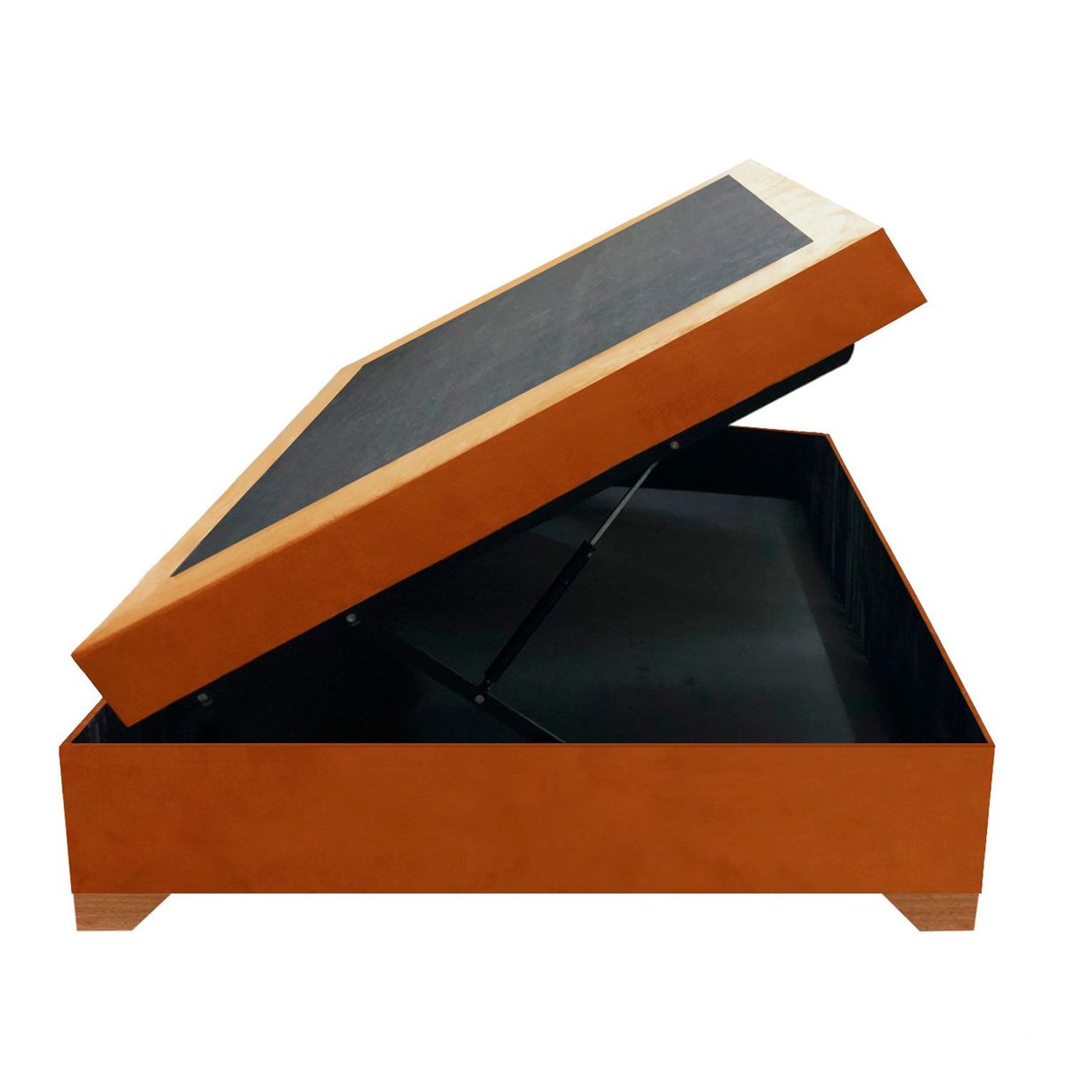 MAGIC CLASS - BASE CAMA BAÚL HIDRÁULICA 120X190 ECOCUERO NARANJA