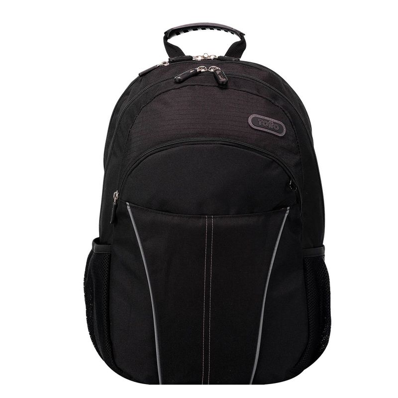 TOTTO - Morral Universitario Porta PC y Tablet 15.4" Cambri Negro Unisex