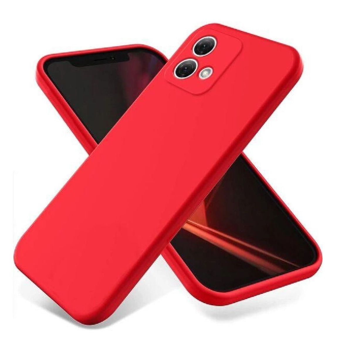 GENERICO - Funda Protectora en Silicone Case Para Motorola G24 Rojo