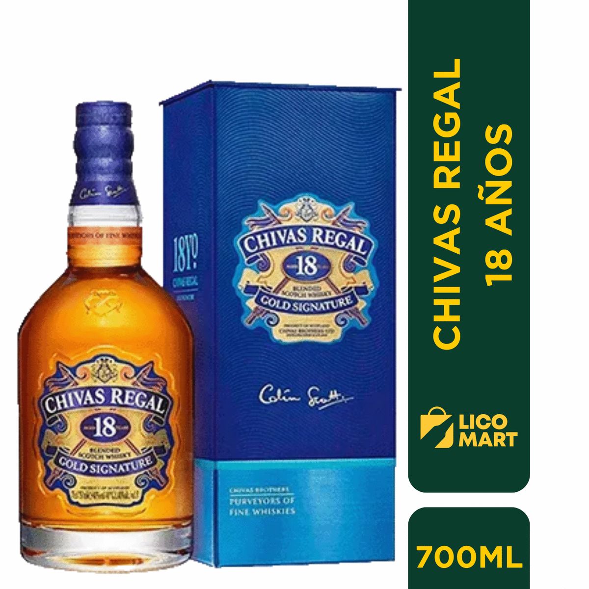 CHIVAS REGAL - WHISKY CHIVAS REGAL 18 AÑOS 700 ML