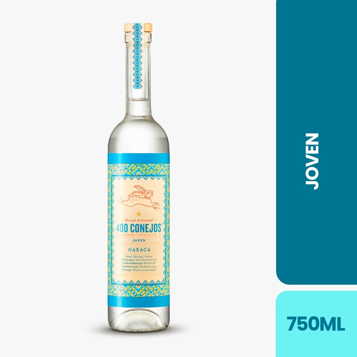 GENERICO - MEZCAL ARTESANAL  400 CONEJOS  JOVEN  100 % AGAVE 700 ML