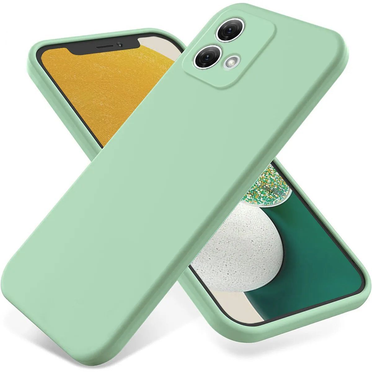 GENERICO - Funda Protectora en Silicone Case Para Motorola G24 Vede Menta