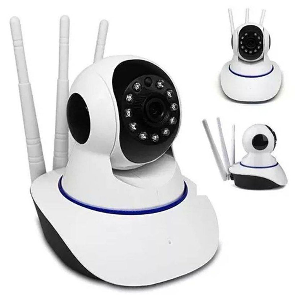 ONE PIXEL - Camara Seguridad Wifi Ip360 Infrarrojo Sensor 3 Antena 1080p
