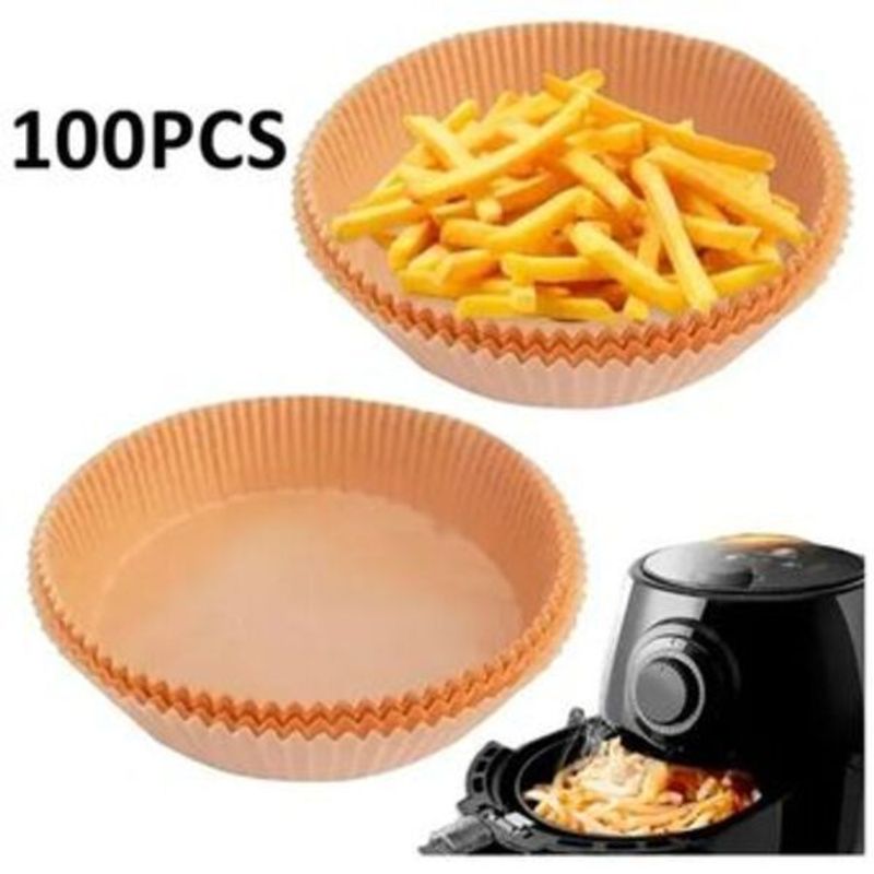 GENERICO - Papel Encerado Para Olla Freidora De Aire Air Fryer X 100