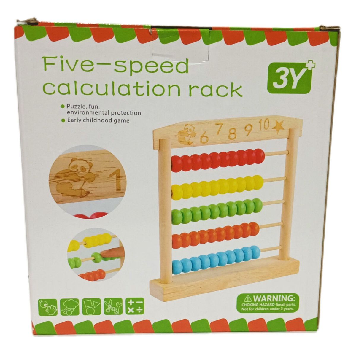 GENERICO - Super Abaco Matemático 5 Líneas Cálculos Rápidos Para Niños