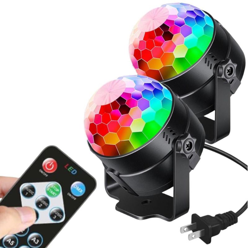 DIALUZ - Luz Bola Discoteca Ritmica Giratoria Multicolor Fiesta Dj X2