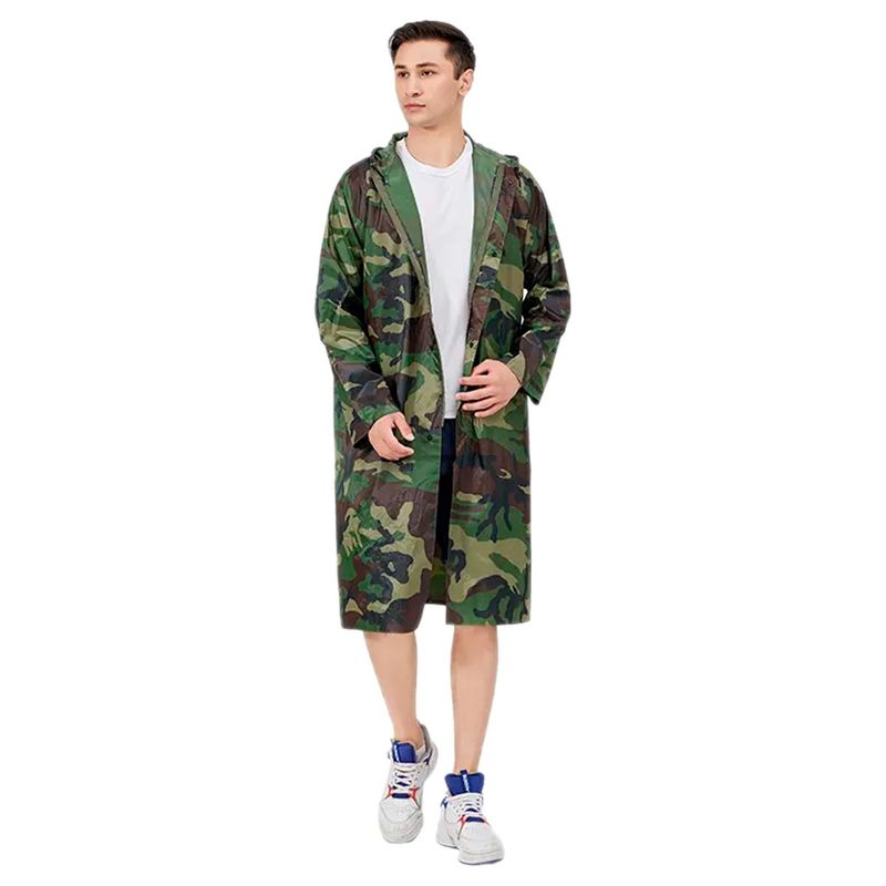 GENERICO - Capa Camuflada Militar Impermeable Capucha Lluvia Senderismo
