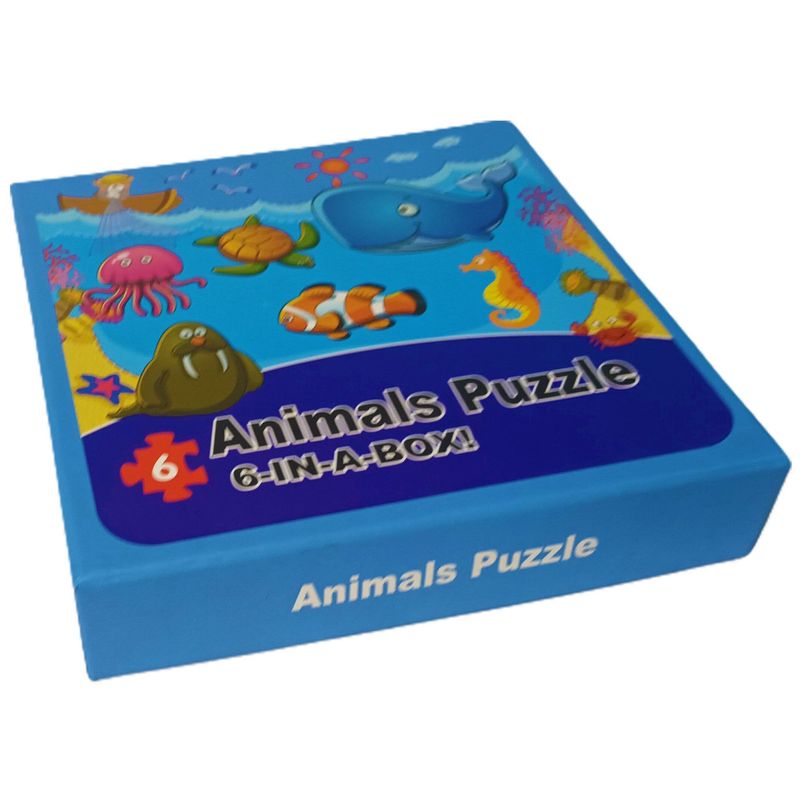 GENERICO - Super Caja Rompecabezas De Animales Marinos X6 Puzzles