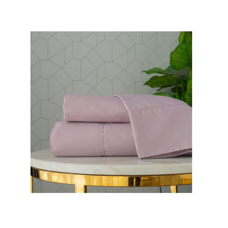 AMARE HOME - Juego de Sábanas Malva Mora Queen - Colección Pastello