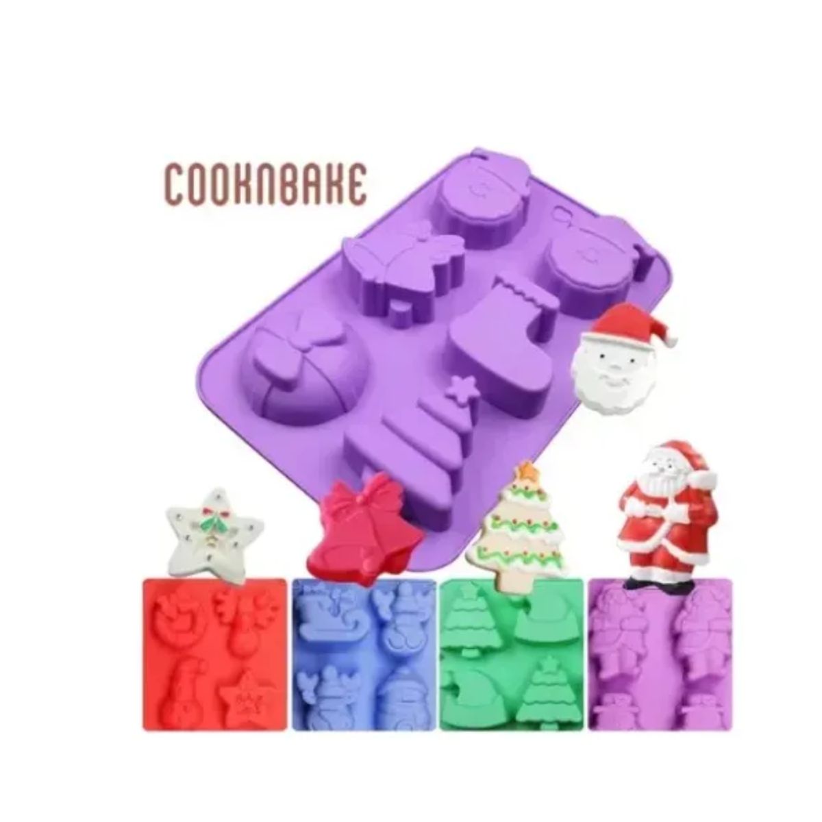 AFM - Molde Silicona Navidad Para Chocolates Cupcakes Velas Jabones