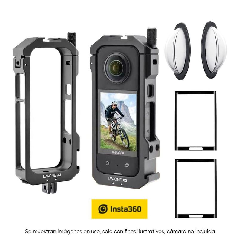 GENERICO - Jaula  protector de lente y pantalla para Insta360 X3