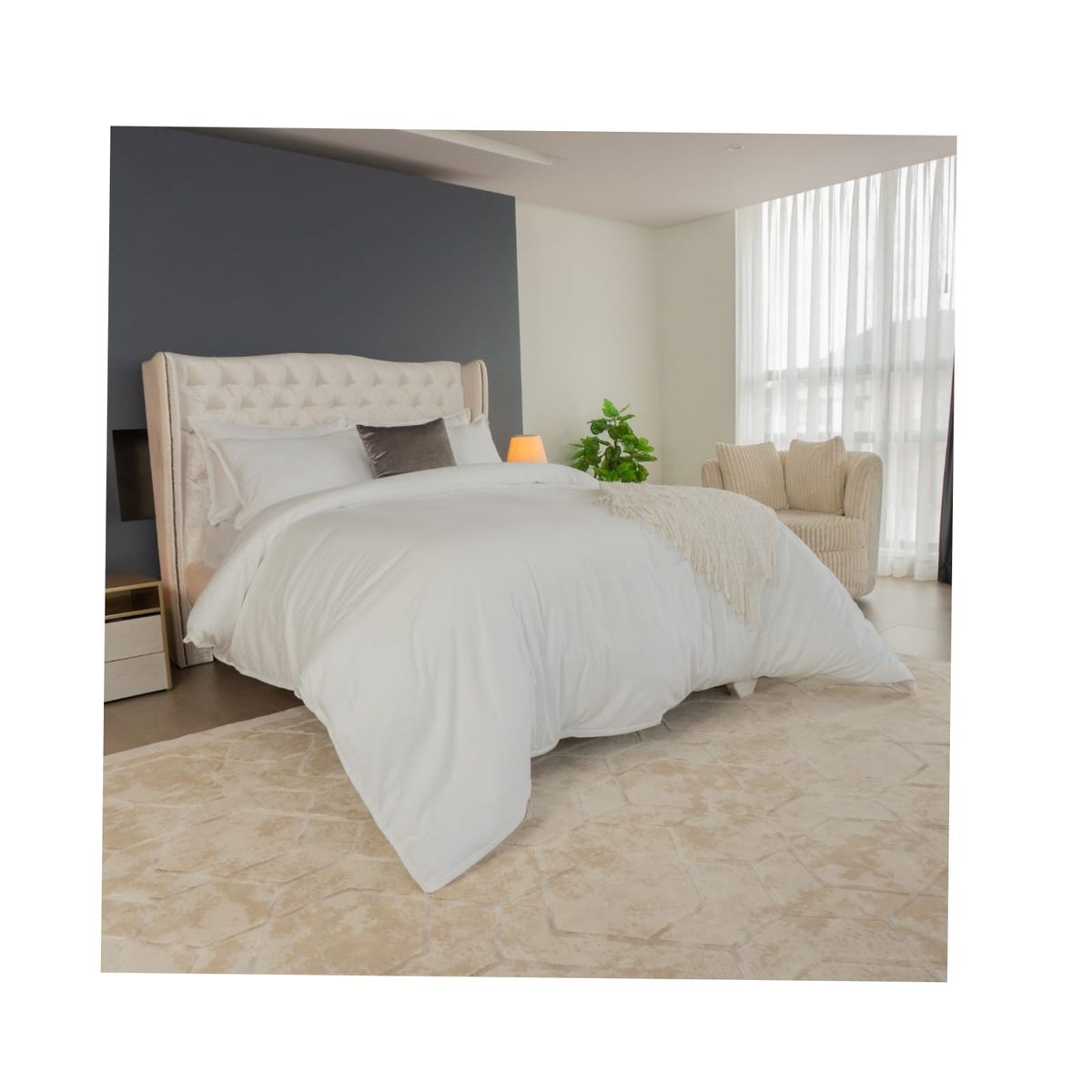 AMARE HOME - Duvet cover para cama Doble Coco - Pastello Color Blanco