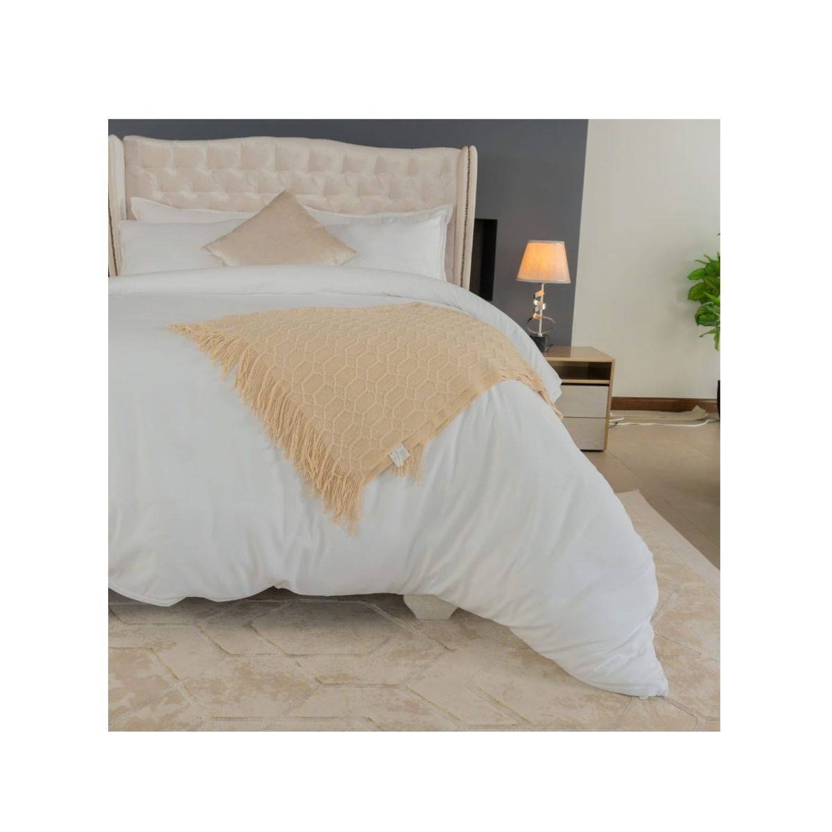 AMARE HOME - Duvet cover para cama Doble Coco - Pastello Color Blanco