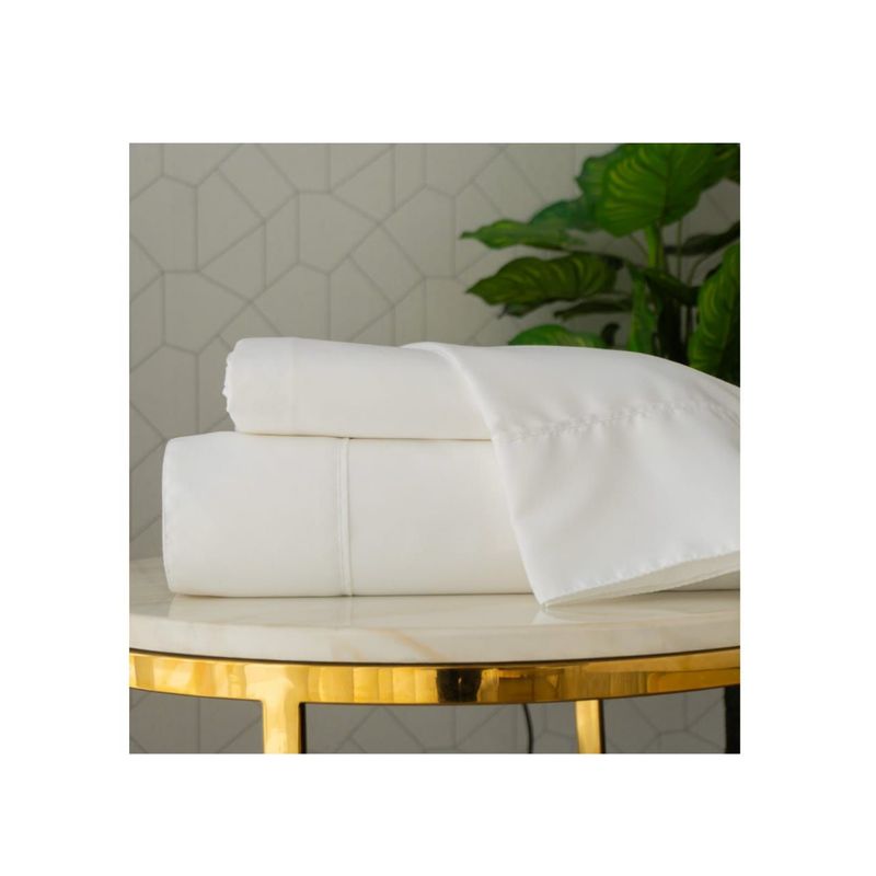 AMARE HOME - Juego de Sábanas Blanco para cama Queen - Pastello