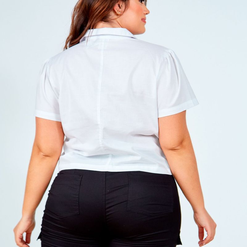 LEG LEGREENY - Camisa Corta Manga Corta Tipo Cargo para Mujer LeGreeny_.