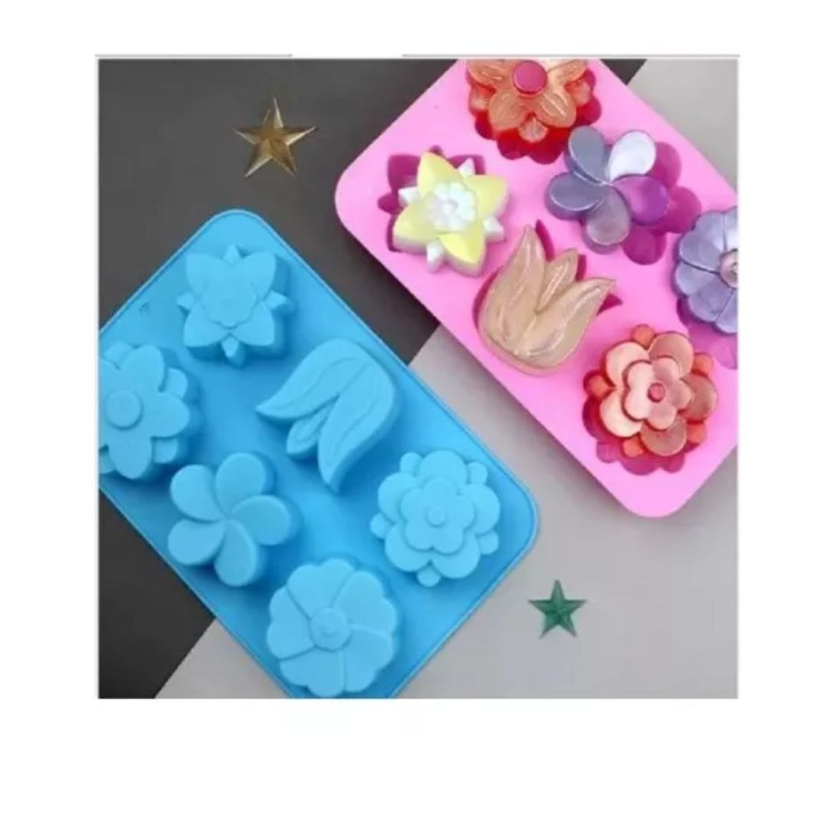 AFM - Molde Silicon Jardín Para Cupcakes Jabones Velas Gelatinas