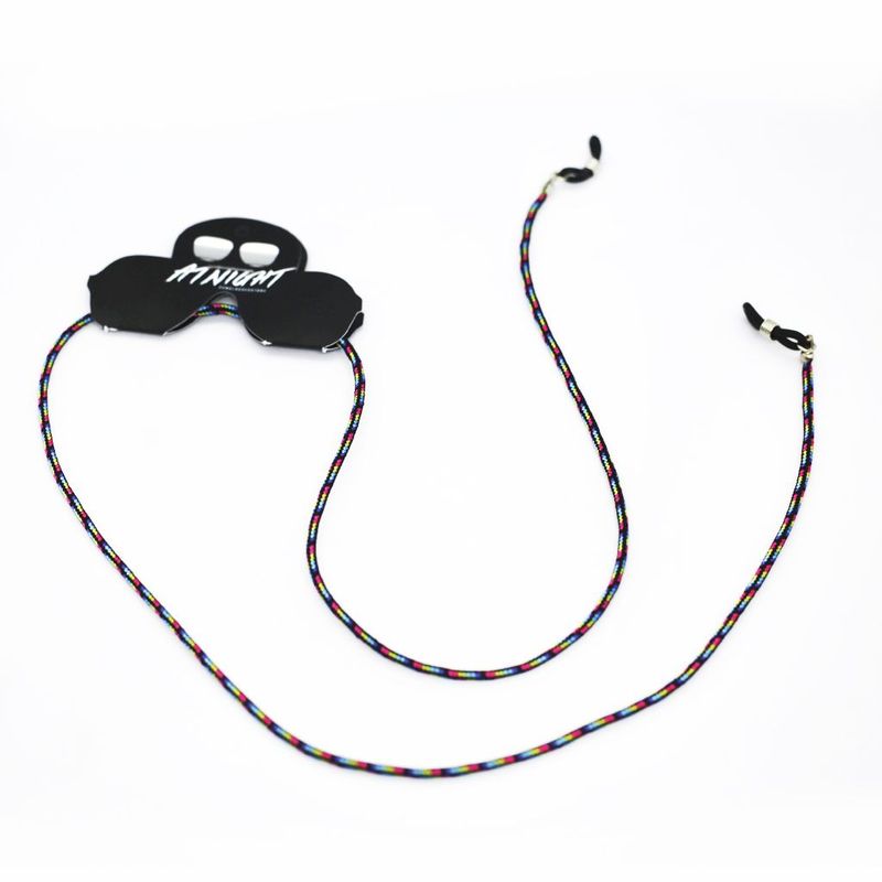AT NIGHT SUNGLASSES - Cuelga gafas At night cordon delgado negro arcoiris_.