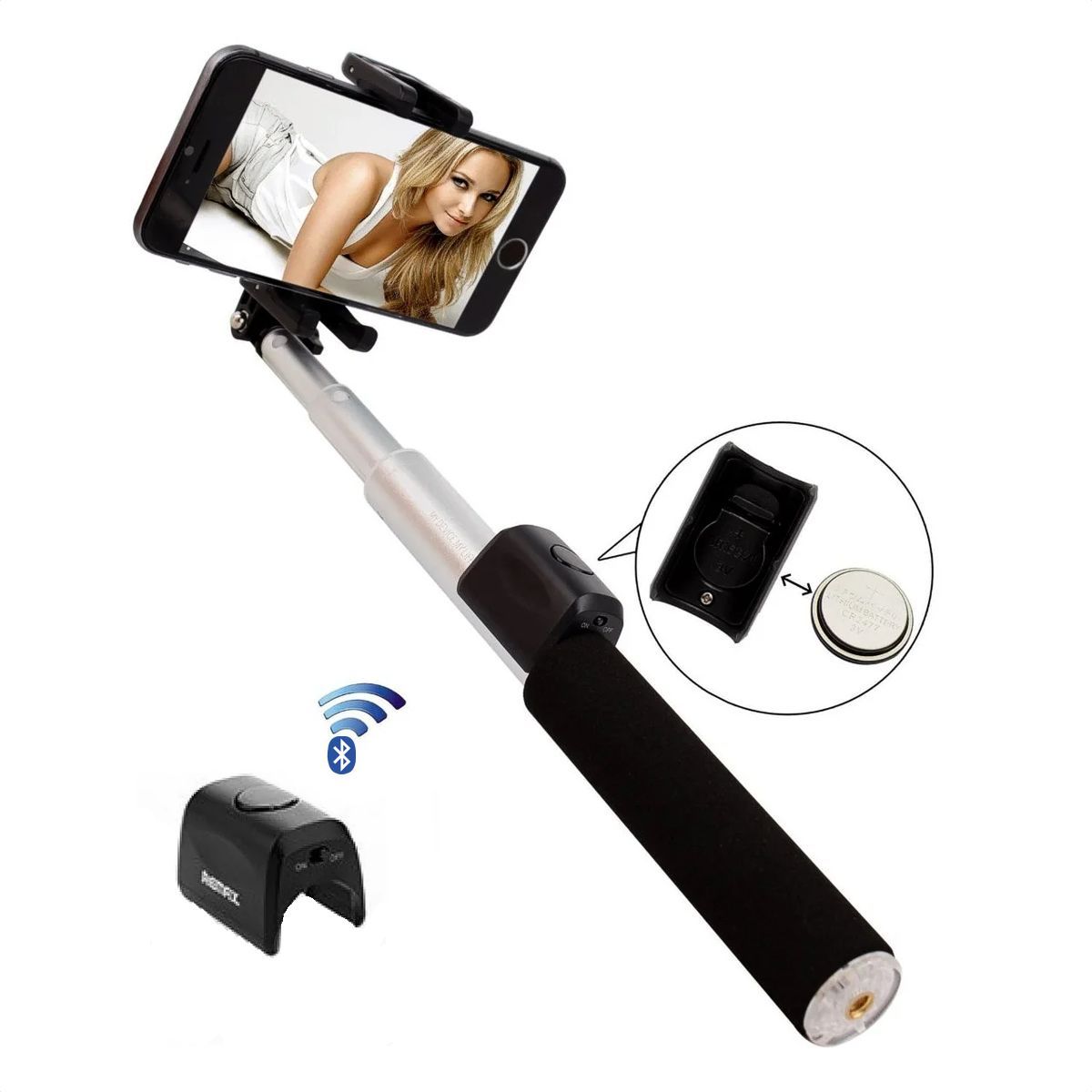 REMAX - Monopod Selfiestick Con Disparador Bluetooth Remax P4
