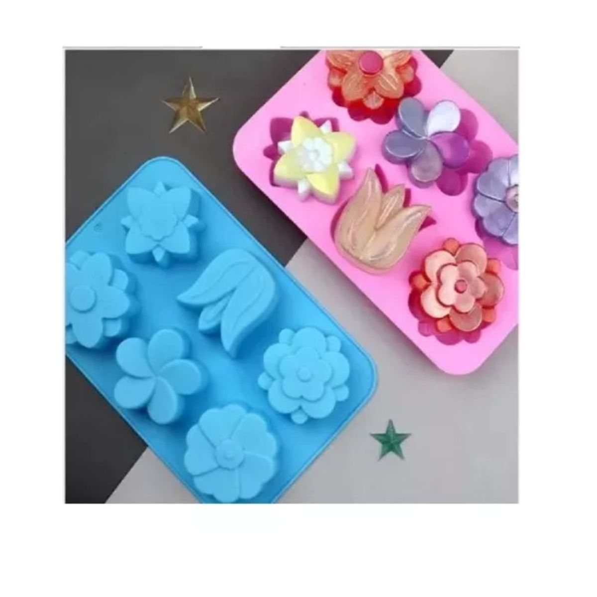 AFM - Molde Silicon Jardín Para Cupcakes Jabones Velas Gelatinas