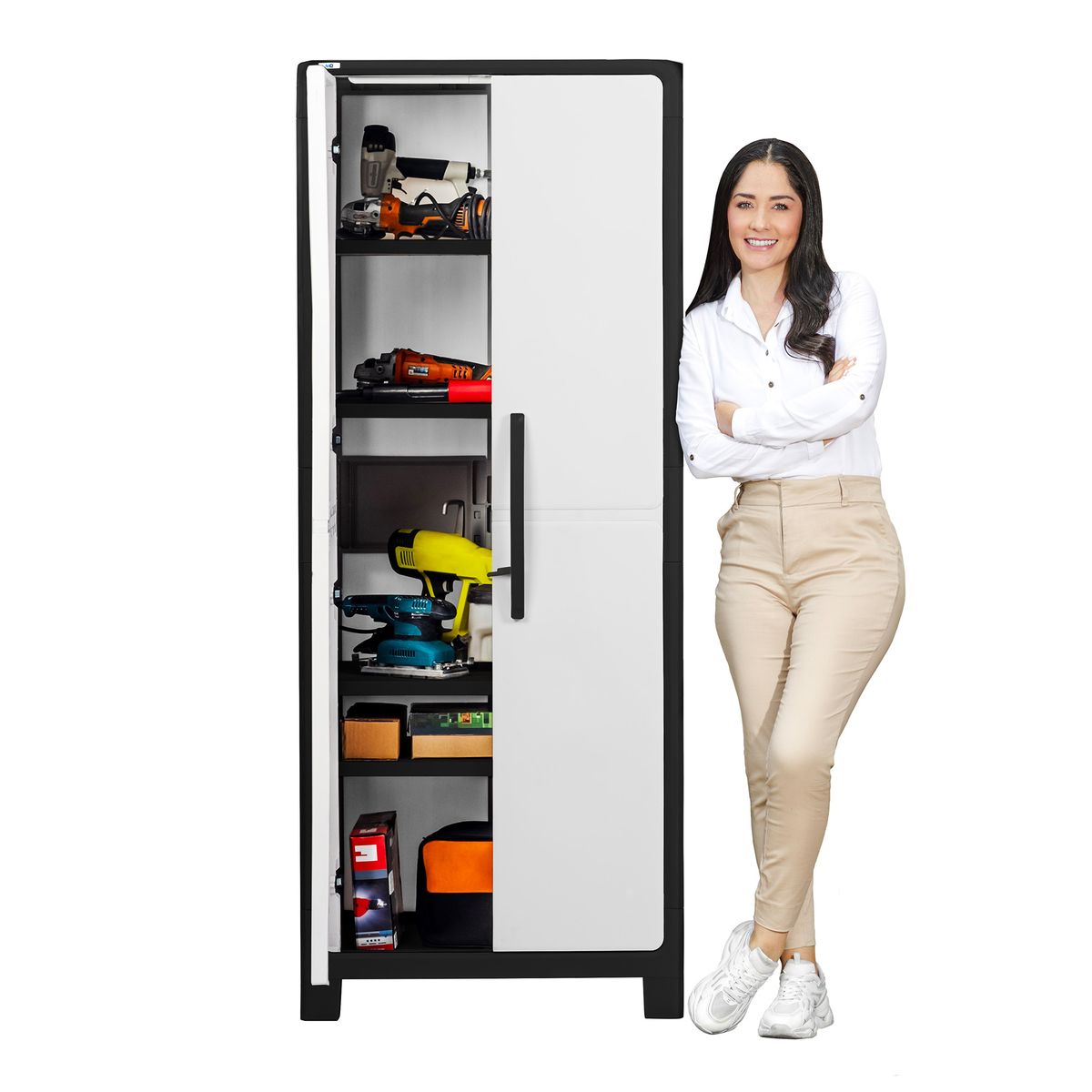 PLASTICOS MQ - Armario Organizador Grande Multiusos Exterior e Interior Mq