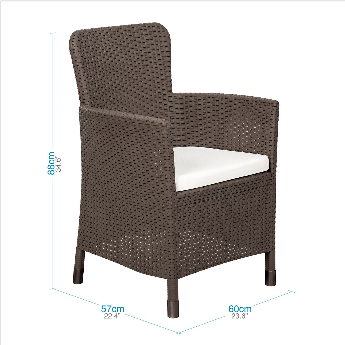 PLASTICOS MQ - Juego De Sala Interior y Exterior Comfort Capri Marca Mq