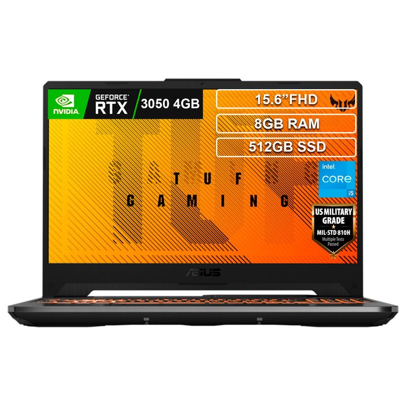 ASUS - Portátil Gamer Asus Tuf F15 Core i5 12500h 8gb 512gb RTX3050