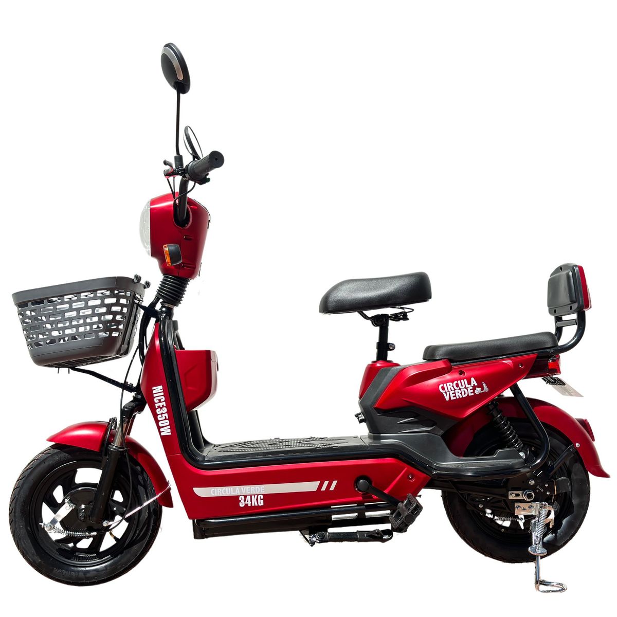 GENERICO - Bicicleta eléctrica Nice 350W Circula Verde Roja batería Plomo 2024 Obsequios*