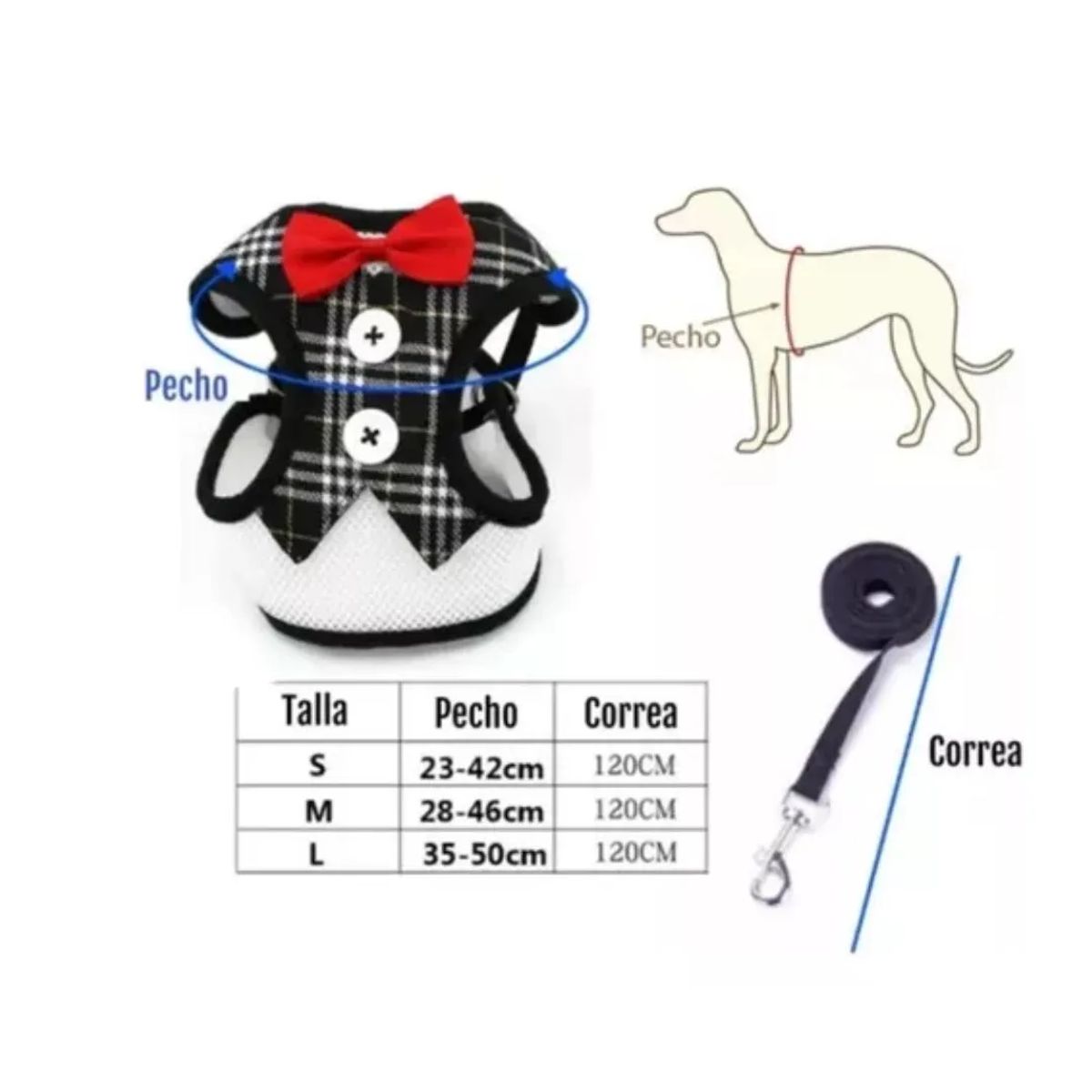 AFM - Smoking pechera chaleco para Mascota talla M