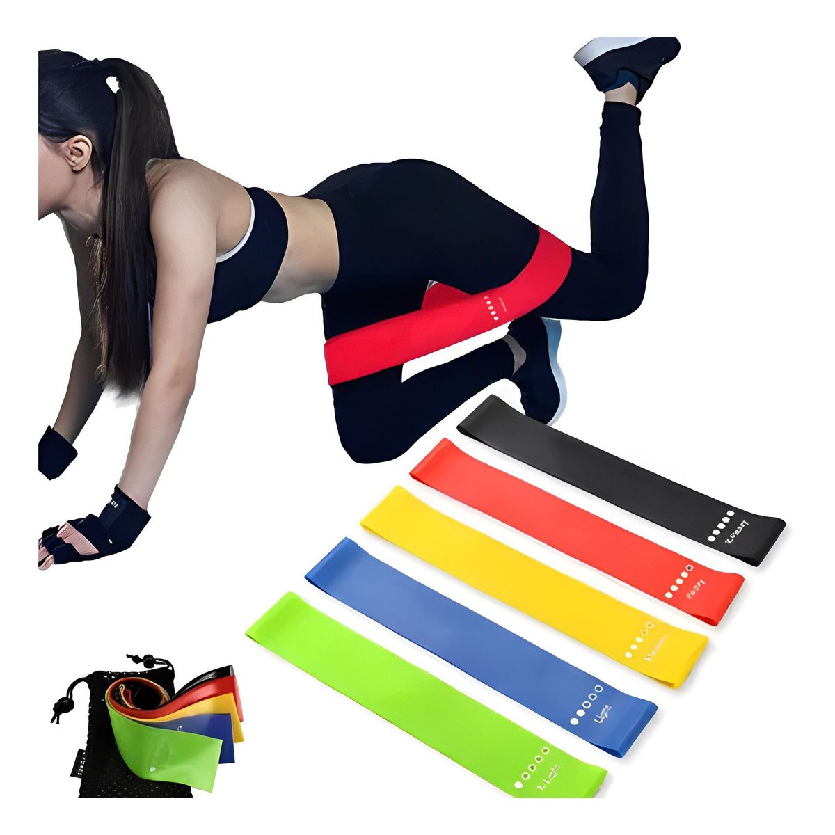 GENERICO - Bandas Elasticas Cerradas X5 Ejercicio Resistencia