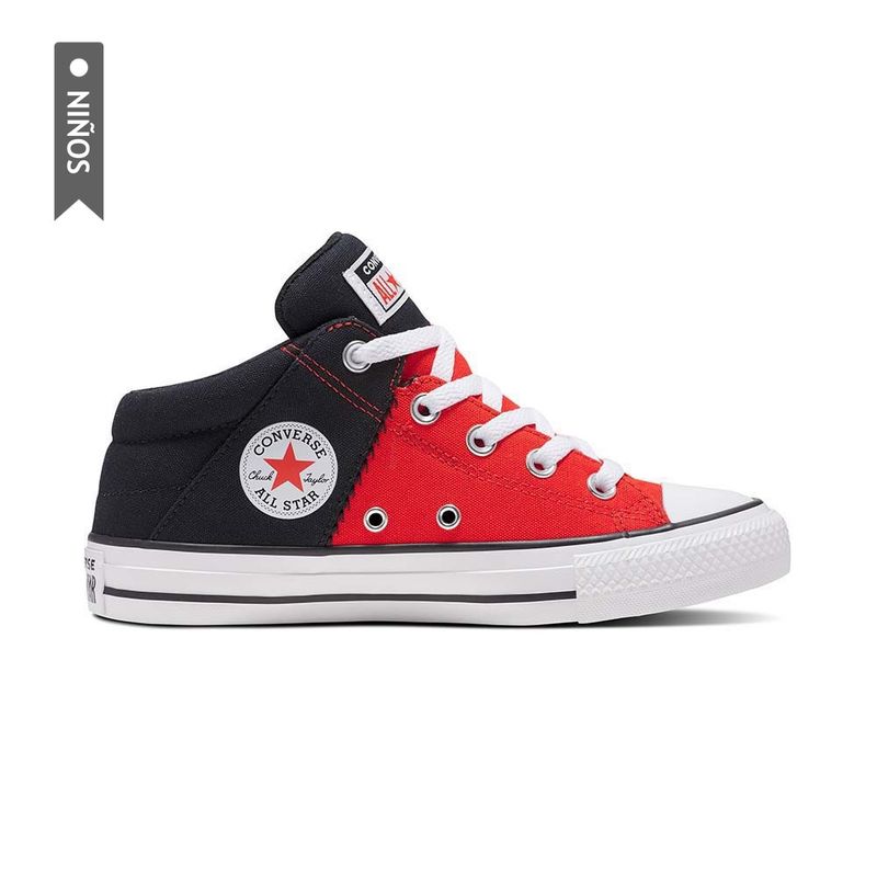 CONVERSE - Tenis Converse Chuck Taylor All Star Axel Niños-Negro/Rojo