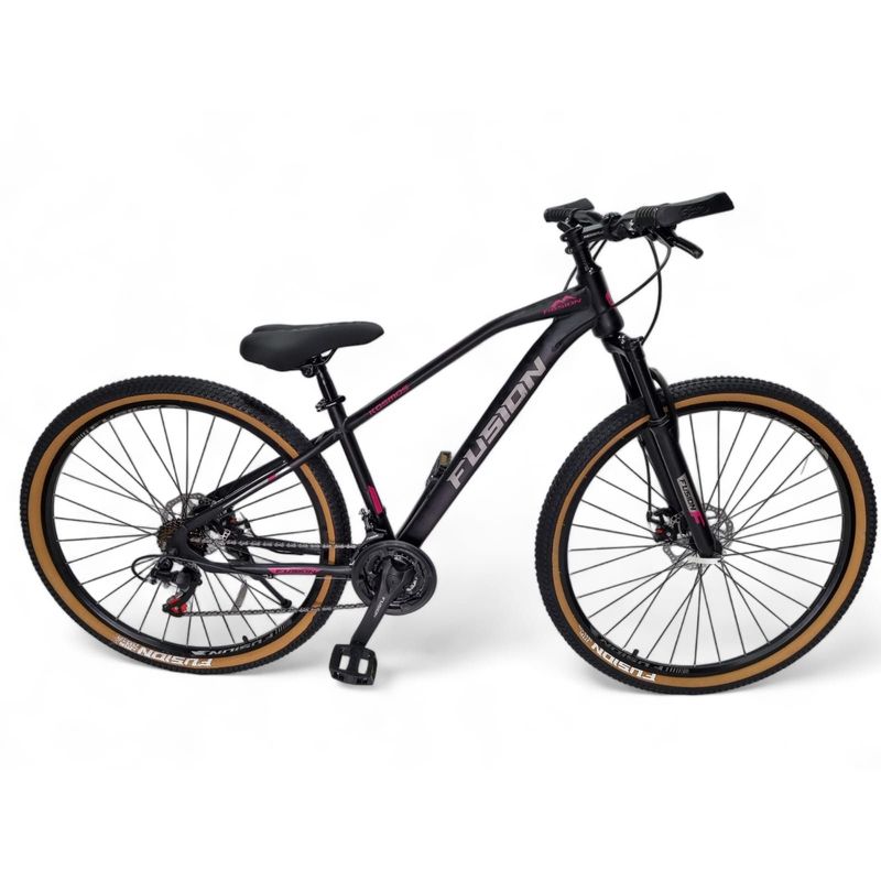 FUSION - Bicicleta Fusion Kosmos Rin 29 acero 24 vel Negro/Rosado