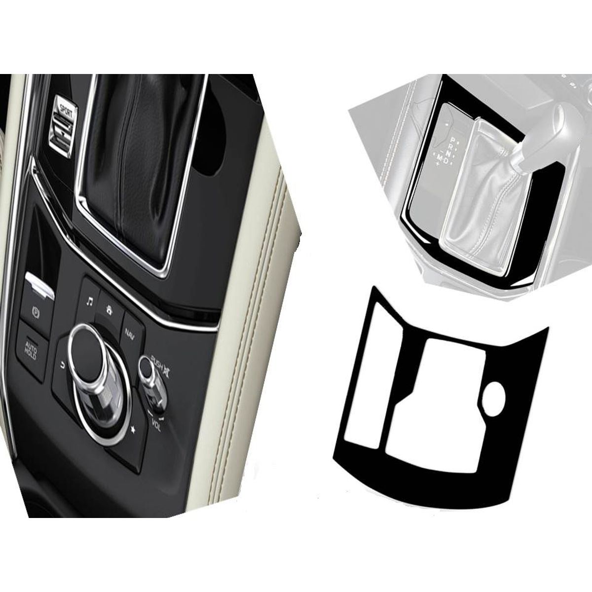 GENERICO - accesorios mazda cx5 cubierta piano black sistema palanca